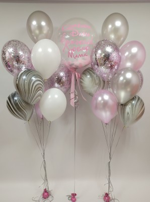 Сет из шаров С днём рождения Розовый туман*