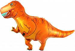 Динозавр ти-рекс, фольгированный шар с гелием, фигура 90 см 