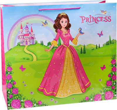 Пакет подарочный Прекрасная принцесса, 45*45*21 см, 1 шт