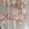 • Шары с бантиками ,бежевые и нежно розовые, с большим шаром,  для девушки