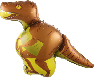 Динозавр аллозавр, фольгированный шар с гелием, фигура 104 см 