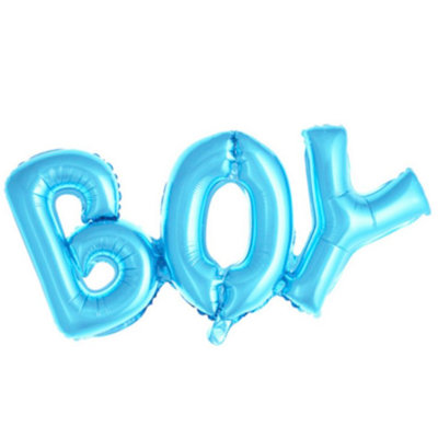 Надпись-буквы Boy из фольги голубая