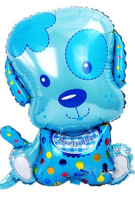 Щенок Lovely dog голубой (фольгированный шар фигура)