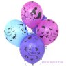 Русалочка и нарвал С днем рождения, воздушный шар с гелием, латексный, 30 см