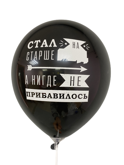 Шары с приколами Стал старше на (возраст), а нигде не прибавилось, воздушные с гелием, 30 см №29