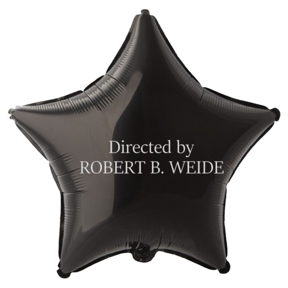 Фольгированный шар Directed by Robert B. Weide, приколы, звезда, 45 см, с гелием  
