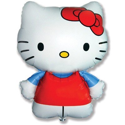 Хэлло Китти (Hello Kitty) красная фольгированный шар фигура