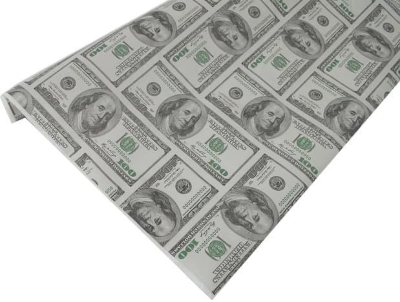 Бумага упаковочная Доллары, крафт, 70х100 см