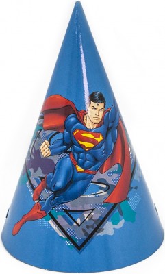 Колпаки Супермен, бумажные, 6 шт