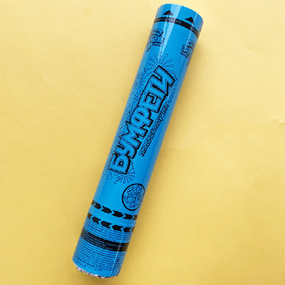 Хлопушка бумфети , конфетти бумажное голубое, 30 см 