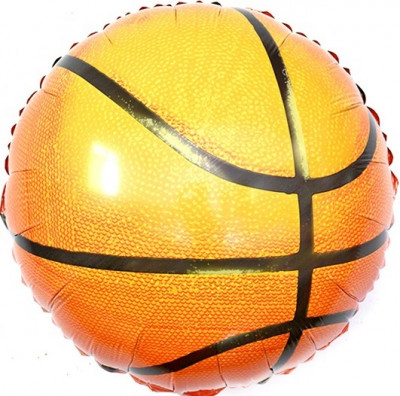 Фольгированный шар Мяч баскетбольный, круг 45 см, с гелием