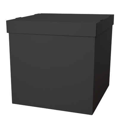 Коробка для воздушных шаров ПУСТАЯ, черная, 60х60х60 см 