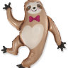 Веселый ленивец, шар из фольги с гелием, фигура