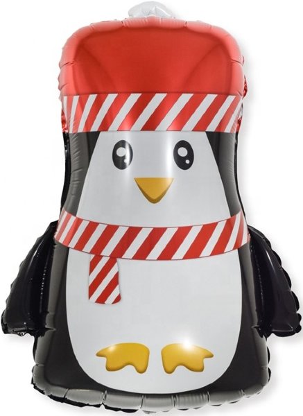 Шар фольгированный, Фигура, Маленький пингвин, 61 см, с гелием