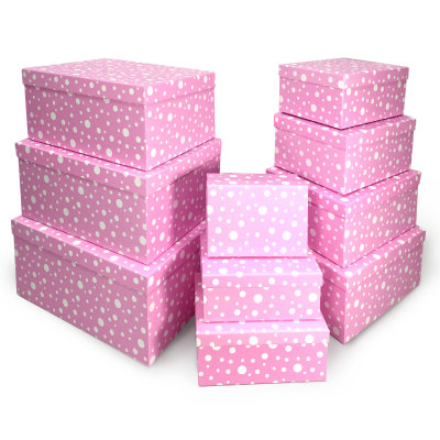 Коробка горох розовый