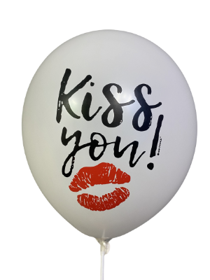 Шары с приколами Kiss you (поцелуй), воздушные с гелием, 30 см №72