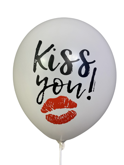 Шары с приколами Kiss you (поцелуй), воздушные с гелием, 30 см №72