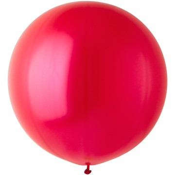 Шар латексный (шар-гигант) БЕЗ ГЕЛИЯ, 27 дюймов (68см), металлик, красный