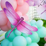 Фотозона разноразмерных шаров, прямоугольная, для девочки, Purple Spring 