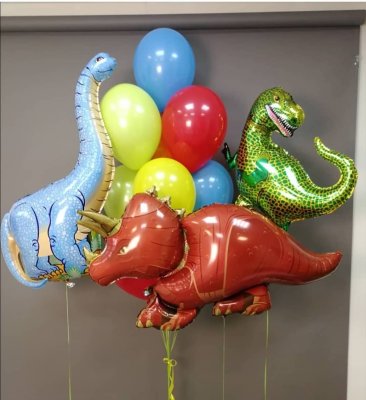 Сет из шаров Три Динозавра*