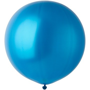Шар латексный (шар-гигант) БЕЗ ГЕЛИЯ, 27 дюймов (68см), металлик, синий