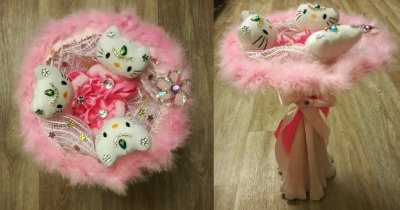Букет розовый Китти (Хелло Китти, Hello Kitty)