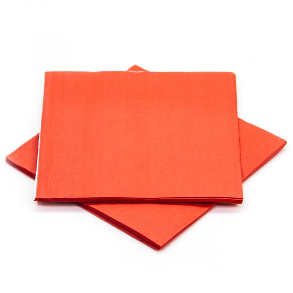 Салфетки бумажные одноразовые Красные, 12 шт, 33 см