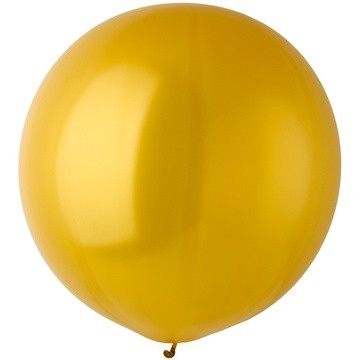 Шар латексный (шар-гигант) БЕЗ ГЕЛИЯ, 27 дюймов (68см), металлик, золотой