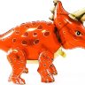 Динозавр Трицератопс оранжевый, надувной ходячий шар игрушка, 91 см  