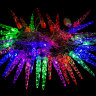 Новогодняя гирлянда Цветные большие сосульки 40 LED 6 м Мерцающие огни