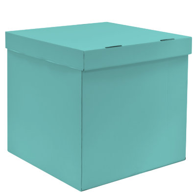 Коробка для воздушных шаров ПУСТАЯ, тиффани, 60х60х60 см   
