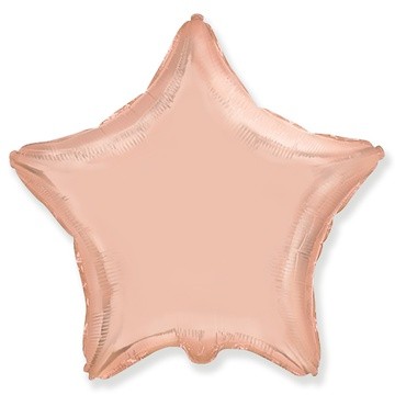Шар фольгированный ЗВЕЗДА ,розовое золото, 45 см