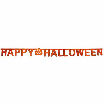 Гирл-буквы HAPPY HALLOWEEN оранж 160см