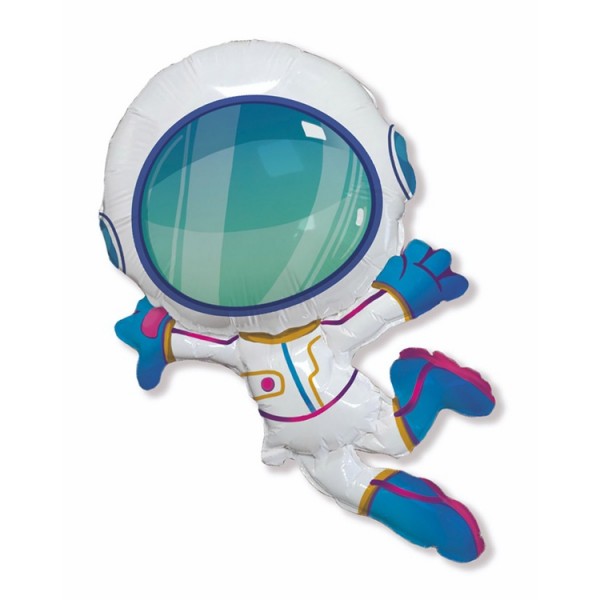 Фольгированный шар Космонавт в невесомости, фигура, с гелием, 1 шт