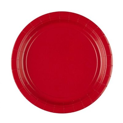 Тарелки одноразовые красные, 8 шт, 17 см