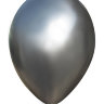 Воздушные шары Хром графитовые, латексные шары с гелием, 30 см  