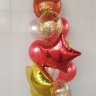 С Юбилеем  воздушный шар с гелием, красный, фольгированный, 45 см