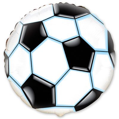 Мяч футбольный Фольгированный шар, с гелием, 45 см