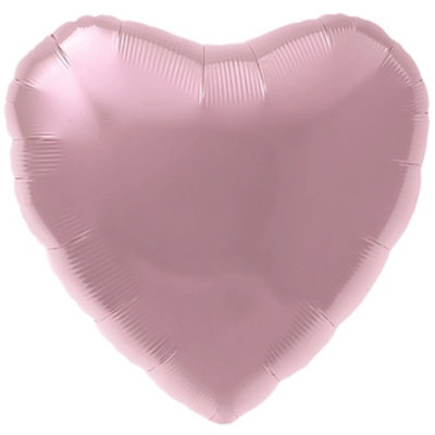 Розовое сердце из фольги, с гелием, 60 см 
