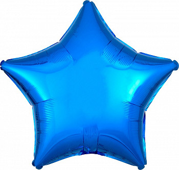 Фольгированный шар звезда Синяя, 60 см, с гелием