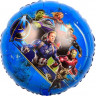 Фольгированный шар  Герои Марвел Мстители, синий, круг 45 см, с гелием, 1 шт