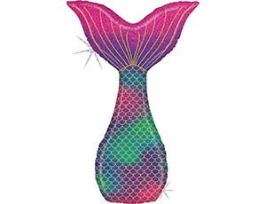 Хвост русалки, фольгированный шар с гелием, фигура 116 см   