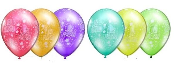 С днем рождения Шары, воздушные шары с гелием, металлик, 35 см