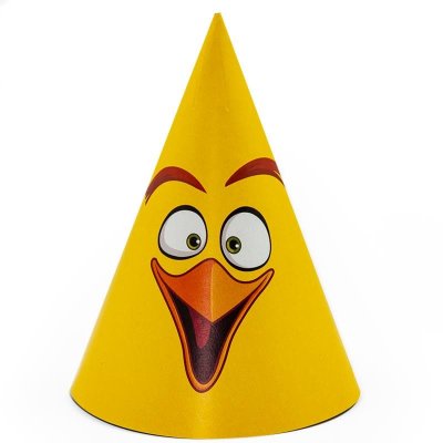 Колпаки Angry birds желтые, 6 шт  