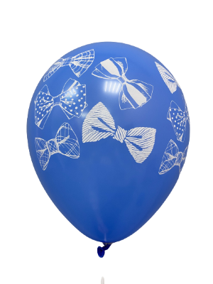 Шары с приколами Галстук-бабочка Джентльмен (синий), воздушные в гелием, 30 см №2