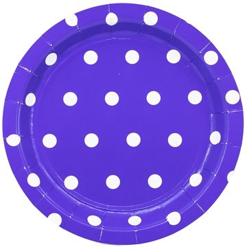 Тарелка Горошек фиолетовая 17см 6шт