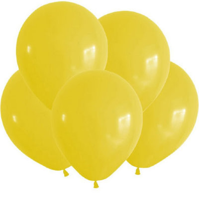 Воздушные шары с гелием Желтые, латексные 35 см 