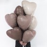 Фольгированный шар Сердце кремовый, сатин, 45 см, с гелием  