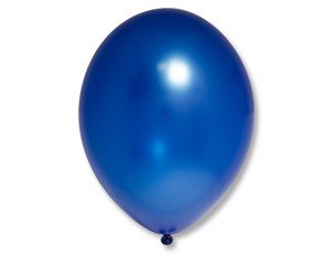 Воздушные шары с гелием Темно-синий металлик (Royal Blue), латексные, 30 см 