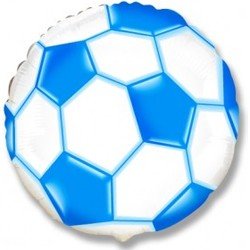 Мяч футбольный синий Фольгированный шар